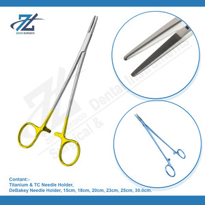 Zoha ZS-1095T สำหรับผ่าตัด TC debakey 23.0เซนติเมตรสแตนเลสที่จับเข็มตรงด้วยมือเครื่องมือผ่าตัดทังสเตนคาร์ไบด์ CE - Product Image 3