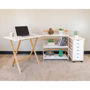 ตู้หนังสือไม้ไผ่สไตล์โบราณและการออกแบบที่ทันสมัยตู้ไม้สำหรับบ้านสำนักงานห้องนั่งเล่นห้องนอนเฟอร์นิเจอร์บ้าน - Product Image 3