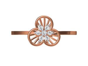 Anillo de compromiso de diamantes chapado en oro rosa de 14 quilates, diseño elegante para aniversario de bodas, calidad premium a precio económico - Product Image 3