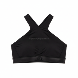 Soutien-gorge de sport halter en nylon et élasthanne pour femme, avec logo personnalisé, idéal pour l'entraînement - Product Image 6
