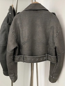 Vestes en cuir véritable à capuche personnalisées, lourdes, mode d'hiver, veste en cuir véritable multipoches à fermeture éclair, vestes pour femmes - Product Image 2