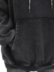 Sweat-shirts pour hommes effet délavé, tissu doux et confortable, look élégant, parfait pour un style décontracté, avec poches, anti-boulochage, pour l'automne - Product Image 4
