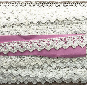 Crochet écologique Chantilly Net pétoncle blanc Polyester/coton Organza Floral cils dentelle ruban de garniture couture robe jupe - Product Image 1