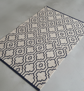 Venta al por mayor de poliéster de alta calidad Flatweave hecho a máquina alfombra antideslizante de pelo bajo con patrón floral - Product Image 2