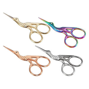 Bahasa Pro OEM Customize Broderie Ongles Ciseaux à cuticules Vente en gros Ciseaux à sourcils Broderie d'oiseaux Ciseaux à cigogne - Product Image 4
