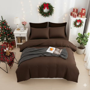 Ensemble de draps plats de Noël taille Queen, literie d'hiver confortable pour usage hospitalier, microfibre 400TC, durable et lavable - Product Image 3