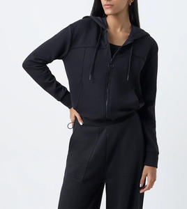 Custom Wholesale Trendy black Color <b>Women</b> Sweat <b>Suit</b> New Casual Wear 2 Pieces <b>Sexy</b> Sportswear tracksuit for <b>Women</b> - Product Image 2