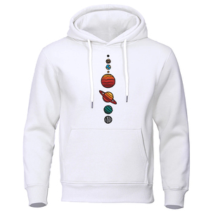 8 Planètes Motifs Intéressants Imprimer Hoodies Casual Pull Vêtements Polaire Mode Street wear Poche Hommes Femmes - Product Image 6