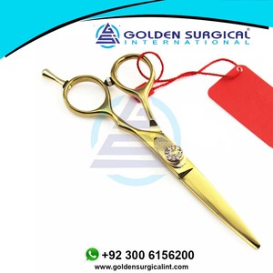 Ciseaux à cheveux professionnels de 6 pouces en acier allemand 440c doré, ensemble de ciseaux de coupe, de coiffure et d'éclaircissage pour barbier et maquillage, à prix réduit - Product Image 3