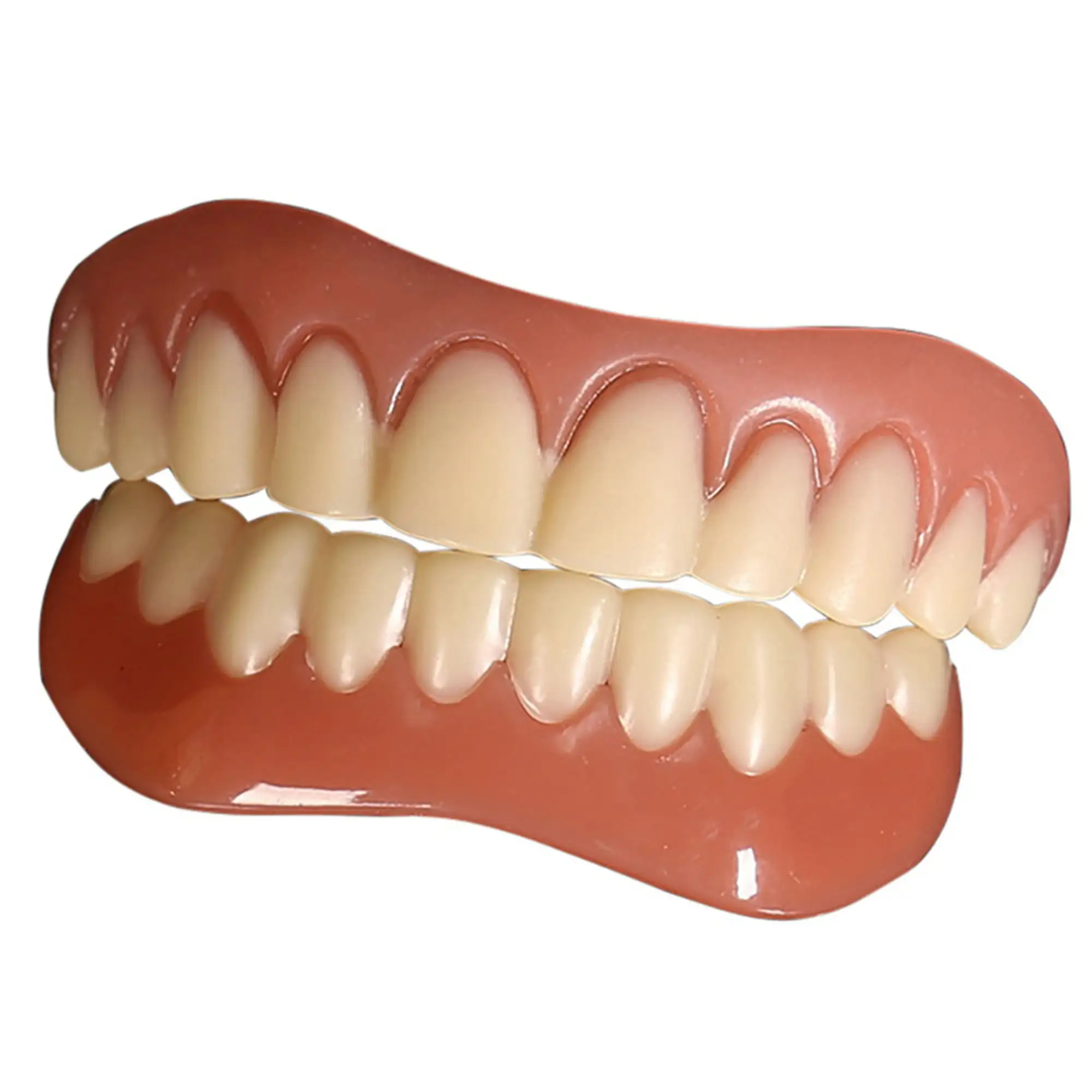 Novelty halloween front teeth plastic soft tooth cover braces toy silicone whitening denture holder