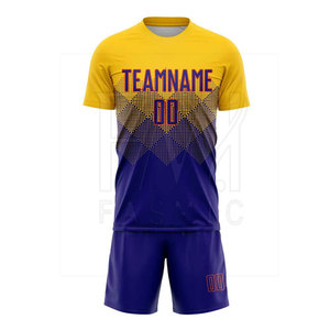 Uniformes de football imprimés en polyester respirant à 100 %, personnalisables, tissu de dernière génération - Product Image 2