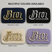 Logo 3D métallique gothique personnalisé en TPU thermocollant pour vêtements streetwear, vestes, marquage de vêtements et étiquettes de marque