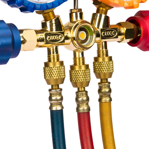 Манометрический коллектор CT-536 <span class=keywords><strong>C</strong></span> из латуни для систем ОВКВ, холодильных установок, автокондиционеров, заправки кондиционеров <span class=keywords><strong>R134A</strong></span>, R22, R12, R502 - Product Image 6