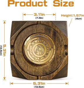 Cenicero de Madera Hecho a Mano Personalizado de Primera Calidad para Regalos para Hombres y Accesorios para Cigarros - Product Image 5