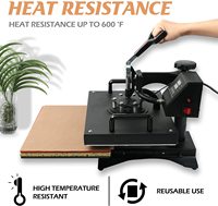 Feuille de tapis en PTFE pour feuille de transfert par presse à chaud antiadhésive 16x20 "Papier de transfert à chaud réutilisable Tapis d'artisanat résistant à la chaleur
