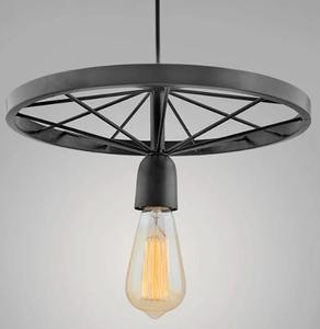 Lampe suspendue triangulaire en bois moderne, ampoule Edison vintage, lampe suspendue géométrique en bois, rétro Edison - Product Image 2