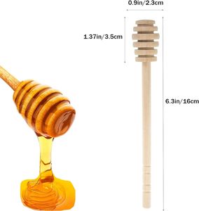 4 Uds. (6,3 pulgadas) agitador de mezcla de miel de madera, palitos de Peine de miel, cuchara de miel, dispensador de recolección de llovizna - Product Image 2