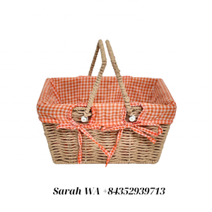 Cesta de picnic de bambú Premium para salidas de fin de semana, con elegante tejido de bambú de Vietnam. - Product Image 1