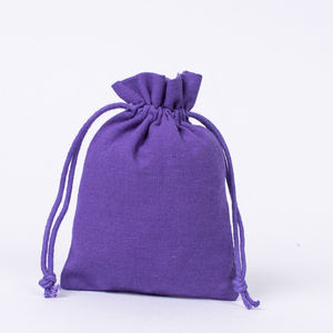 Alta calidad púrpura algodón cordón boda Favor joyería bolsa hecha a mano indio logotipo personalizado regalo bolsa de embalaje al por mayor - Product Image 2