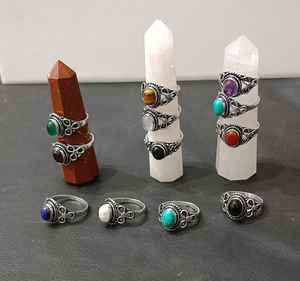 Anillos de dedo de latón de diseñador hechos a mano, joyería de boda india bohemia de moda para cristianos, para compromisos - Product Image 1