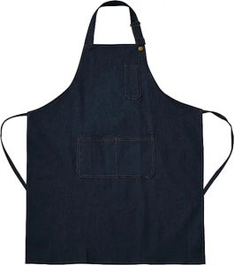 Tabliers d'uniforme de serveuse MORGANS avec sangle de cou réglable personnalisée en chambray - Product Image 4