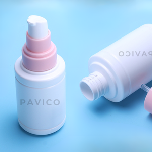 Blanc Crème PET Bouteille 120ml Liquide Visage Main Lotion Bouteille Rose Pompe Cap Vietnam Manufacture Cylindre Forme ISO 9001 Certifié - Product Image 4