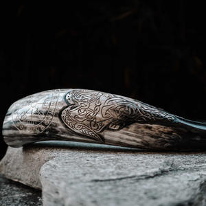 Meilleur cornet à whisky et bière en corne de buffle et de bœuf polie, écologique, de forme naturelle, style animal élégant, pour Halloween - Product Image 1