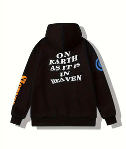 Streetwear personnalisé poids lourd hommes sweat à capuche 3D bouffant impression Vintage lavage surdimensionné manches 3d moussant lettre sérigraphie sweat à capuche imprimé bouffant - Product Image 2