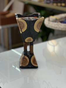 Quemador de Incienso Decorativo Mubkhar de Madera y Resina, Elegante Porta Incienso de Estilo Árabe para el Hogar, Majlis y Regalos - Product Image 5