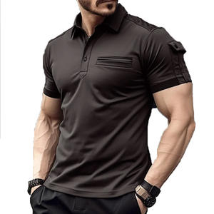 Polo homme surdimensionné à manches courtes avec poche personnalisé 100% coton polos surdimensionné polo personnalisé - Product Image 1