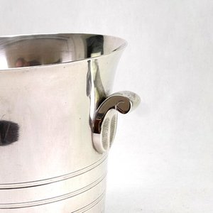 Cubo de hielo de champán plateado de nuevo diseño con enfriador de vino de Metal con mango con logotipo personalizado Enfriador de bañeras de barra de gran tamaño - Product Image 2