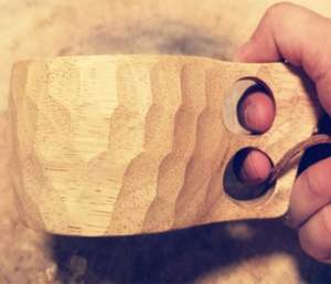 Taza Kuksa Rústica de Madera, Hecha a Mano, para Camping y Bushcraft, Taza Tradicional Nórdica de Madera Kuksa, Taza de Café Tallada a Mano - Product Image 6