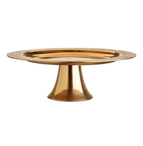 Round Shape <b>Wooden</b> <b>Cake</b> <b>Stands</b> Natural & Black Colored Single Tier Display <b>Stand</b> Wedding Birthday Party <b>Cake</b> <b>Stand</b> - Product Image 2