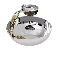 Bol à dattes en aluminium, design moderne, esthétique unique, fait main, écologique, durable, facile à nettoyer, au design arabe.