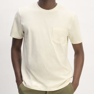 เสื้อยืดผู้ชายผ้าฝ้าย 100% เสื้อยืดออร์แกนิคเจอร์ซีย์ แขนสั้น มีกระเป๋า เสื้อยืดผู้ชายสำหรับฤดูร้อน เสื้อยืดทรงเข้ารูป - Product Image 5