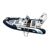 Hedia CE petit bateau de pêche en aluminium à grande vitesse, 13 pieds, orca hypalon, coque en v profond, bateau 390 avec grand pont solaire