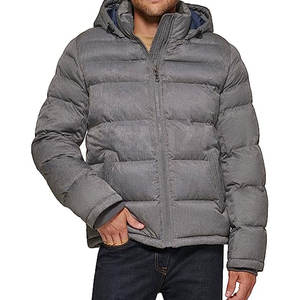 Chaqueta acolchada para hombre hecha en poliéster con logotipo personalizado al por mayor, chaqueta acolchada impermeable para uso en exteriores para hombre - Product Image 1