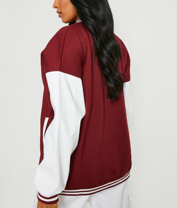 Vente chaude sur mesure 100% coton laine Baseball Varsity Jacket Logo brodé personnalisé surdimensionné coupe ample Varsity veste - Product Image 2