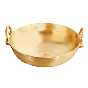 Finition personnalisée écologique Triply Kadhai en acier inoxydable avec couvercle design 2022 dernier élégant laiton indien Kadhai - Product Image 6