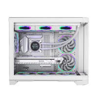Boîtier de jeu en verre trempé au design populaire, M-ATX, tour moyenne, boîtier de PC de jeu, boîtier d'ordinateur en verre incurvé