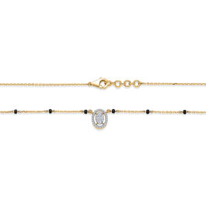Collier Mangalsutra Moderne en Diamant pour Femme - Charme Doré avec Motif Écliptique - Product Image 4
