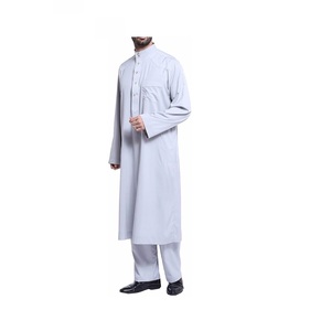 Nouvelle Mode Hommes Thobe Soie Tissu Traditionnel Islamique Arabe Robe Al Daffah Jubba Thobes Avec Personnalisé Votre Logo - Product Image 5