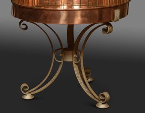 Jaula para mascotas de pájaros clásicos de oro y cobre con acabado doble, artículo de regalo de temporada festiva, precio directo de fábrica de alta calidad, decoración del hogar - Product Image 5