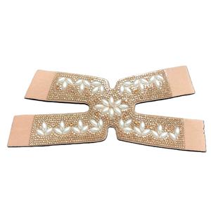 Partes superiores de sandalias y pantuflas de verano con pedrería, muy vendidas, suministro directo de fábrica, accesorios de procesamiento semiacabados - Product Image 6