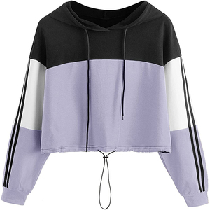 Venta al por mayor personalizado bordado algodón francés Terry Oversized Cropped Top Hoodie para mujeres moda Outwork Hooded para invierno ODM - Product Image 3