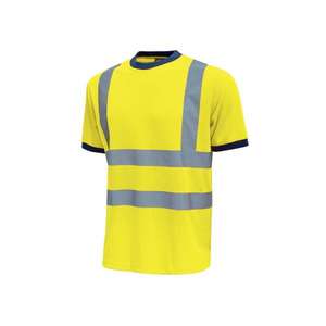 Ropa DE SEGURIDAD reflectante, camiseta de color amarillo fluo con purpurina (paquete múltiple), - Product Image 1