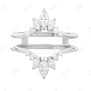Anillos de boda de oro único de 14 quilates de moissanita Marquesa y redonda, elegante anillo de diamante certificado GRA para mujer, joyería de moissanita - Product Image 5