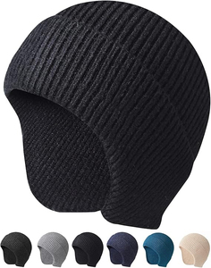 Bonnet en tricot de qualité supérieure pour homme et femme, chaud, avec cache-oreilles, extensible, coupe-vent, pour l'hiver et les activités de plein air 2026 - Product Image 5