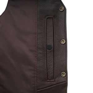 Respirant mince élégant en cuir gilet hommes sans manches en plein air mode gilet motard équitation véritable porter - Product Image 6