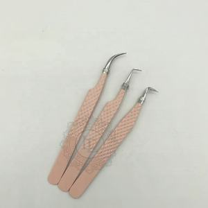 Pince à épiler à pointe argentée en poudre de pêche en acier inoxydable de qualité supérieure testée à la main pince à cils durable - Product Image 6